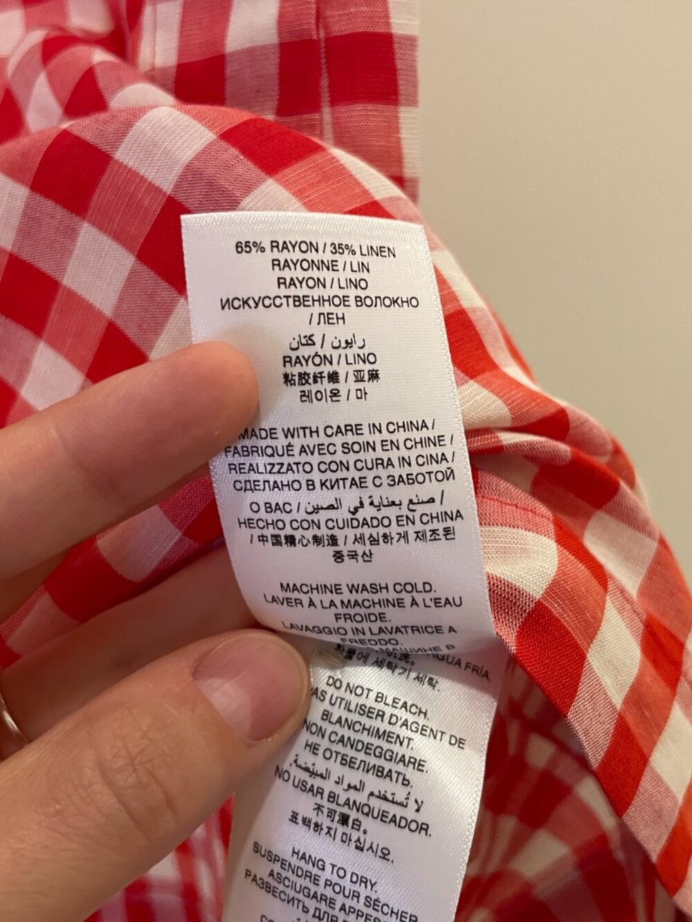 NWT DÔEN Coralie Dress in Scarlet Marilyn Gingham Size 4 - Picture 10 of 10
